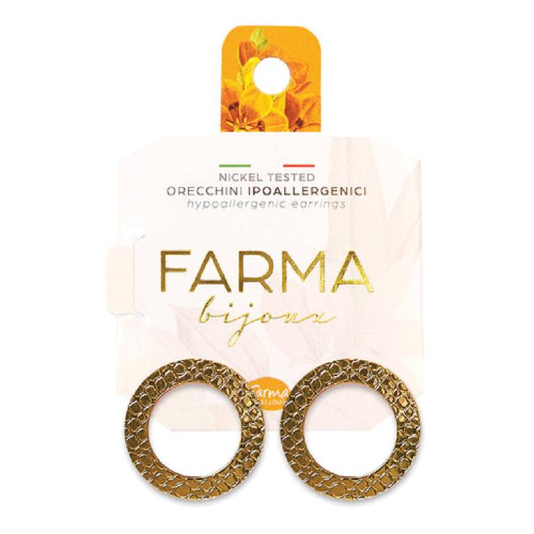 ORECCHINI CERCHI 20 GOLD SNAKE